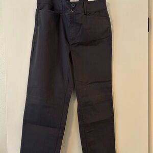 LOFT Charcoal Button-Detail Pants